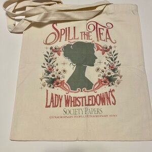Bridgerton / Lady Whistledown Inspired Tote Bag, Netflix, NEW